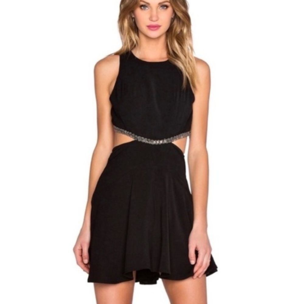NBD Beaded Cutout Party Black Prom Summer Women's Dress Size Xs